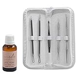 Purebello Blackhead Removal Kit with 1oz Tea Tree Oil and Guide (5-Pieces)