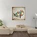 Y8Y 100% Hand Painted Oil Painting Animal Colorful Birds Painting with Stretched Frame Wall Art for Home Decor Ready to Hang (16X16, Quirky Birds).