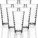 Circleware 40135 Pulse Set of 8-15.7 oz Heavy Base Highball Drinking Glasses Tumblers Ice Tea Beverage Cups Glassware for Water, Juice, Beer, 8pc, Clear