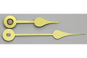 NIRU 4 inch Spade Clock Hands for Battery Movements Gold Colored