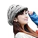 Women Winter Hats Knit HINDAWI Crochet Fashions Snow Warm Cap with Visor