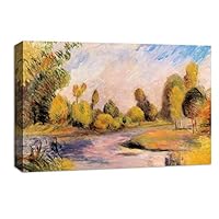 Canvas Wall Art Landscape at Beautiful by Pierre-Auguste Renoir Canvas Prints Home Artwork Decoration for Living Room,Bedroom - 12x18 inches