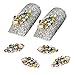 YESURPRISE New Trendy 10 Alloy 3D Colorful Crystal Rhinestone Nail Art Cute Glitter DIY Decoration Fashion Gift Style 17