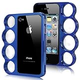 eFuture(TM) Creative Lord of the Rings Machine Cut Knuckle Bumper Case Cover for Apple iPhone5 5G ( Blue ) +eFuture's nice Keyring