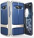 Galaxy S8 Plus Case, Vena [vAllure] Wave Texture [Bumper Frame][CornerGuard Shockproof | Strong Grip] Slim Hybrid Cover for Samsung Galaxy S8 Plus (Gold/Navy Blue)