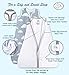 2 Pack Organic Cotton Wearable Blanket, Sleep Sack for Boy or Girl, Gray Cloud / White (Small)