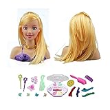 Girls Fashion Hair Styling Dolls Head Play Set Kids Toy Beauty Girl Gift by NEVCO