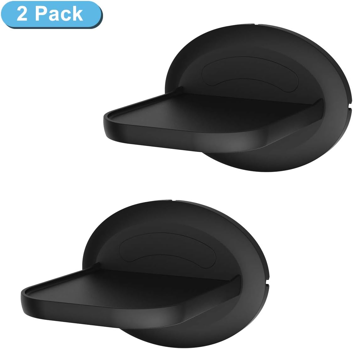 CozycaseWall Mount for Sonos, Google Nest Wifi,Google Nest Mini, Smartphones, Security Cameras Holder Bulit-in Cable Management -Space-Saving Solution For Anything Up to 15lbs -Black (2 Pack)