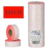 Garvey 2212 Compatible Labels - Fluorescent Red - 9,600 Labels - Pack with 8 rolls - Labels for Us