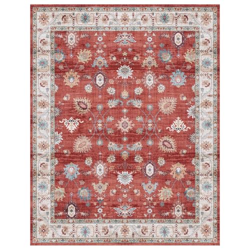 Gertmenian Indoor Easy-Care & Washable Area Rug – 8x10 Large, Ideal for High Tr…