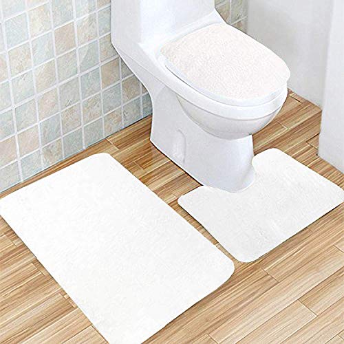 Non Slip Absorbent Water Bathroom Rug Toilet Sets, Cartoon Vehicle Family Flannel Non-Slip Bathroom Rug Mats Set 3 Piece Washable Contour Rug and Lid Cover - Thumbnail 2