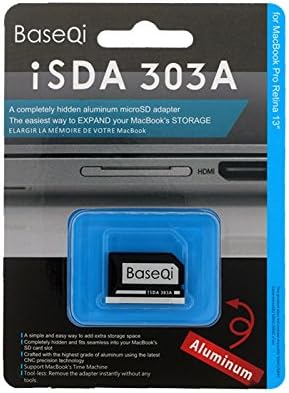 BASEQI Aluminum microSD Adapter for MacBook Pro Retina 13", Silver - Image 5