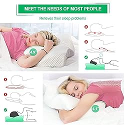 Elviros Cervical Memory Foam Pillow for Neck and