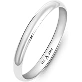 Amberta Solid Italian 14K Gold Wedding Bands for Women Men | Real 14K Gold Wedding Rings His and Hers | Polished Premium Yellow White Rings for Him and Her