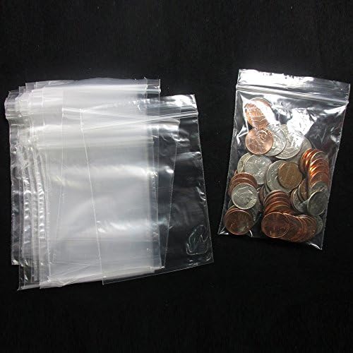 500 Baggies W 3" X 4" H Small Reclosable Clear Plastic Poly Bags 2.5ml