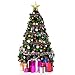 iPEGTOP 26.2ft Christmas Snowy Tinsel Twist Garland, Classic Shiny Sparkly Party Soft Tinsel Christmas Tree Ceiling Hanging Decorations, 4 inch Wide with Silver Edge, Red