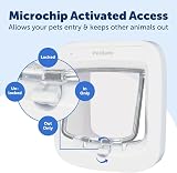 PetSafe Microchip Cat Door Exterior Interior 4-Way Lock Weatherproof White view 4