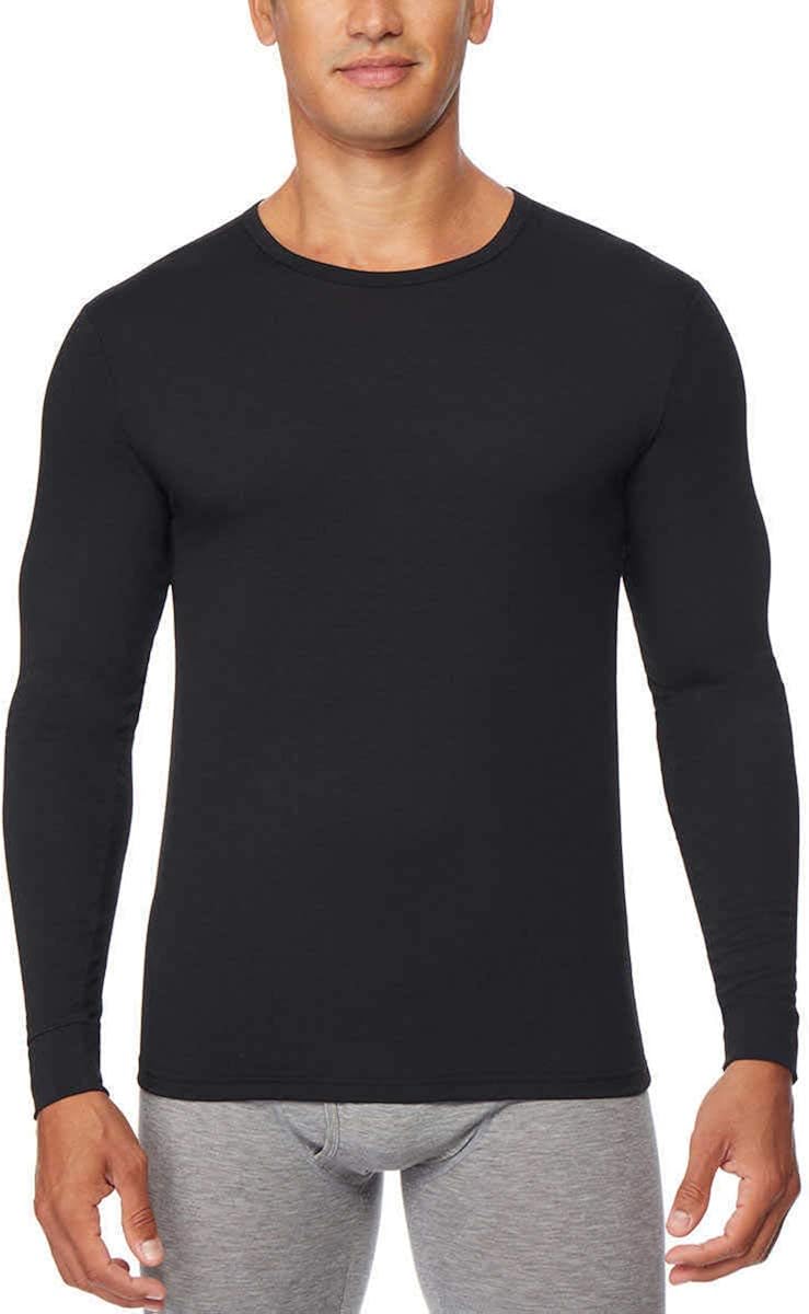 32 DEGREES Heat Men's Long Sleeve Crew Neck Tee at  Men’s Clothing store