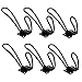 Exttlliy Iron Vintage Loop Design Metal Hanging Coat Hook Matte Black Wall Hooks Bathroom Kitchen (6Pcs)