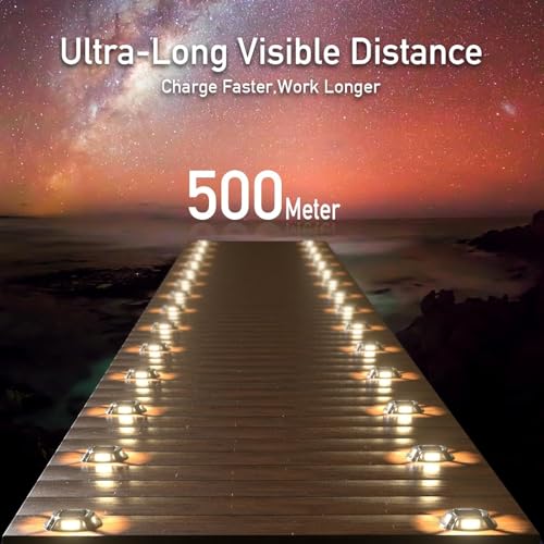 Quntis 8 x Solar Outdoor Garden Lights Warm / Cold White LED Waterproof IP68 Solar Spotlight for Pathway Stairway Stairs Terrace Bridge Solar Car Light