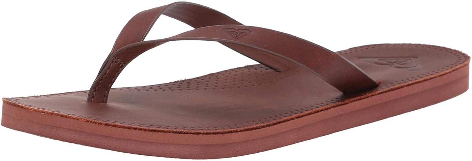 Amazon.com | Roxy Women's Brinn Leather Sandal | Flip-Flops