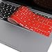 Kuzy Keyboard Cover with Touch Bar for 13 and 15 inch 2019 2018 2017 2016 A2159, A1989, A1990, A1706, A1707 Silicone Skin Protector, Red