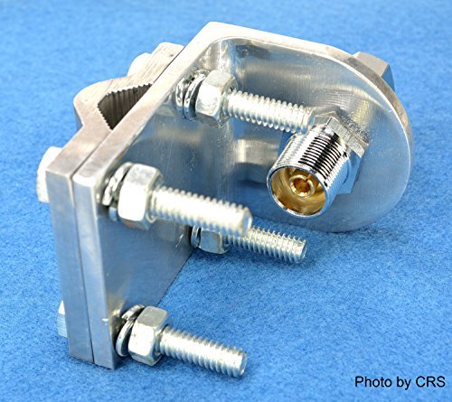 MIRROR MOUNT BRACKET - SINGLE GROOVE - W/ SO239 STUD for CB RADIO ANTENNA - WORKMAN RV1