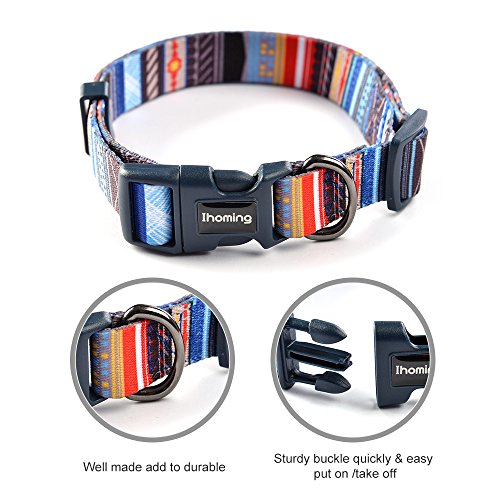 ihoming Pet Collar Leash Set Combo Safety Set for Daily Outdoor Walking Running Training Small Medium Large Dogs Cats