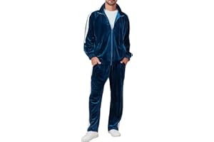 Ragelion Mens Tracksuit 2 Piece Velour Sweatsuit for Men Casual Full Zip Jogging Suit Jacket Pants Set