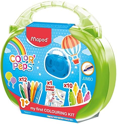 Maped Color'Peps My First Jumbo Colouring 23 piece Activity Case - Age 1+ includes colouring pencils and giant poster - Image 3