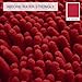Extra Large Soft Plush Chenille Bathroom Runner Rug, Absorbent Microfiber Bath Mat, Machine Washable, Non-Slip Grip, Shag Carpet Great for Bath, Shower, Bedroom, or Door Mat (Red, 47/inch X27/'')