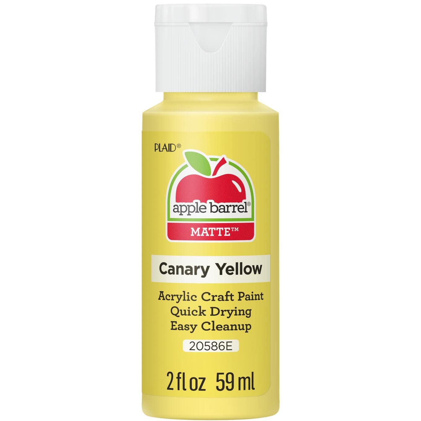 Photo 1 of Apple Barrel Acrylic Paint in Assorted Colors (2-Ounce), 20586 Canary Yellow