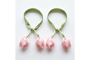 2pcs of Tulip Curtain Ties, Floral Window Decoration Aesthetics, Suitable for New Houses, Wedding Rooms, Homes, and Comfortab