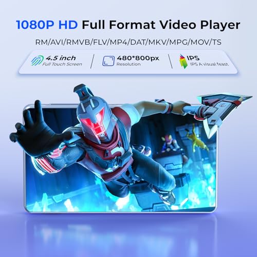 160GB MP3 Player with Spotify, Bluetooth and WiFi, 4.5 Inch Touchscreen, MP4 Player, Android Music Player 13 MP3 MP4 with Spotify, Play Store, Amazon Music, Deezer, FM Radio