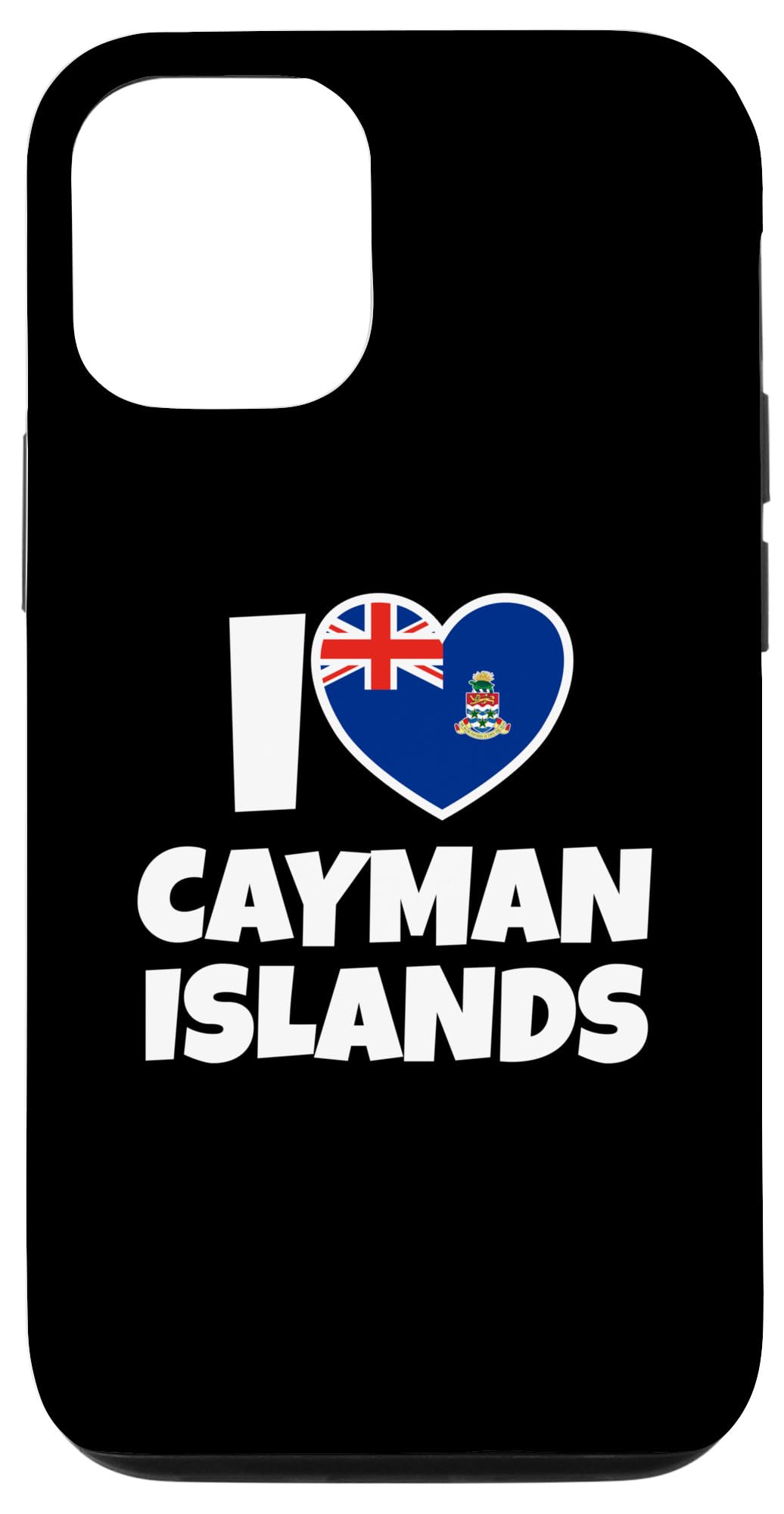 iPhone 13 I Love Cayman Islands with Flag and Heart Case