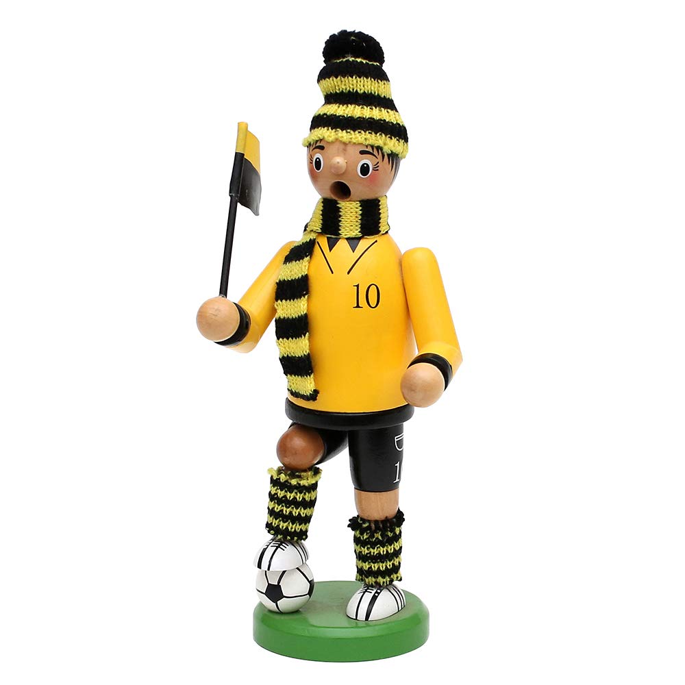 Dekohelden24 520360 Smoker with Black/Yellow Outfit, 20 cm, Black/Yellow, 24 cm — image 1