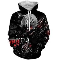Cutelove Unisex Hoodies Tokyo Ghoul Ken Kaneki 3D Print Pullover Sportswear Sweatshirt Tops