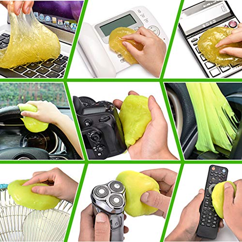 vmree Magic Super Soft Sticky Dust Cleaning Gel Gum Computer Car PC Laptop Keyboard Universal Dust Cleaner (Yellow)