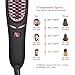 RIOFLY Ionic Hair Straightener Brush Ceramic Hair Beard Straightening Comb - 30s Fast Heating One Key Control + 5 Adjustable Temperatures Reduce Frizz for Women Men Home Travel