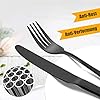 Black-Cutlery-Set-Elegant-Life-20-Piece-Flatware-Silverware-Set-Stainless-Steel-Knives-Forks-Spoons-Tableware-Mirror-Finish-Smooth-Edge-Service-for-4Black Black Cutlery Set, Elegant Life 20-Piece Flatware Silverware Set, Stainless Steel Knives Forks Spoons Tableware, Mirror Finish, Smooth Edge, Service for 4.(Black)