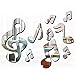Himerus Modern Acrylic Mirror Music Note Home Decoration DIY Art Sticker Wall Decals for Bedroom Living Room