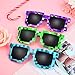 Frienda 15 Pair Party Pixel Sunglasses Gaming Party Pixelated Sunglasses, Video Game Party Supplies Favors for Kids and Adults