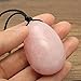 Massage Stones,Charminer Drilled Rose Quartz Jade Egg 3Pcs Set Pelvic Floor Muscles Vaginal Exercise Yoni Egg for Kegel Exercise Health Care for Women