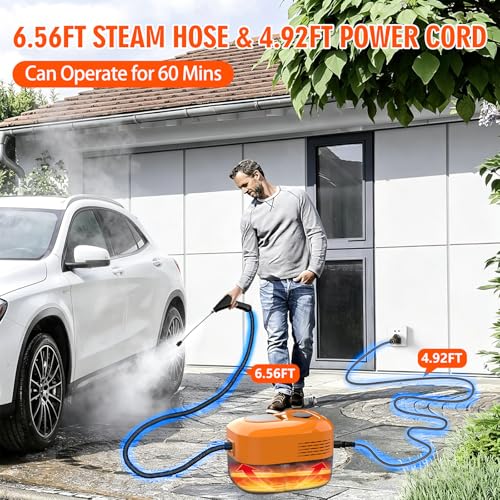 Vaporeta Limpieza Hogar, Limpiador a Vapor Portátil 6 Niveles Reg, Calentamiento 15s, 3,5 Bar Vaporeta Limpieza Hogar Potente, Depósito 1800ml, 17 Accesorios Multifunción, Apto para Cocina y Coche