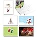 Anleolife 48 Pack Merry Christmas Greetings Boxed Cards for Holiday Seasons Greeting Collection Set - 5 Assorted Xmas Designs with Envelopes, 4 x 6 Inches to Fit Photo