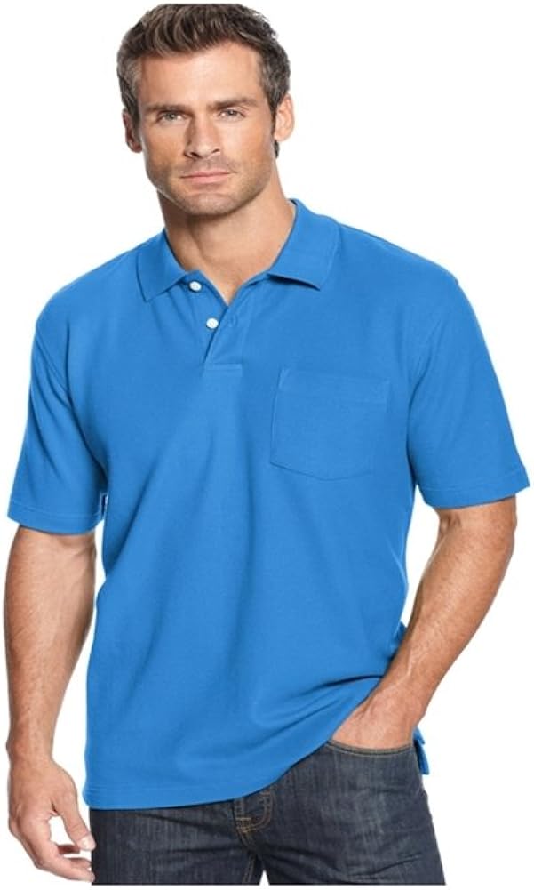 Amazon.com: John Ashford Mens Pique Rugby Polo Shirt pacificblue XLT: Clothing