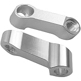 Evomosa Motorcycle Rearview Mirrors Extension Riser Extend Adapter 10mm or 8mm For CB400 VTEC CB1300 CB1100 CB500F CB600F (Silver-10mm)