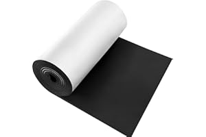 YOGHAVRS Adhesive Foam Roll Neoprene Sponge Foam Sheet Roll Closed Cell Insulation Closed Cell Foam Sheet Soundproof Foam Padding (Black, 12x59x1/2 Inches)
