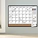 Quartet Combination Magnetic Whiteboard Calendar & Corkboard Value Pack, 17 x 23 inches Combo White Board & Cork Board, Black Frame (44202-BK)