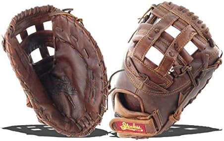 ShoelessJoe Ballgloves Fast Pitch Brown First Base Glove, Right Hand, 12 1/2-Inch